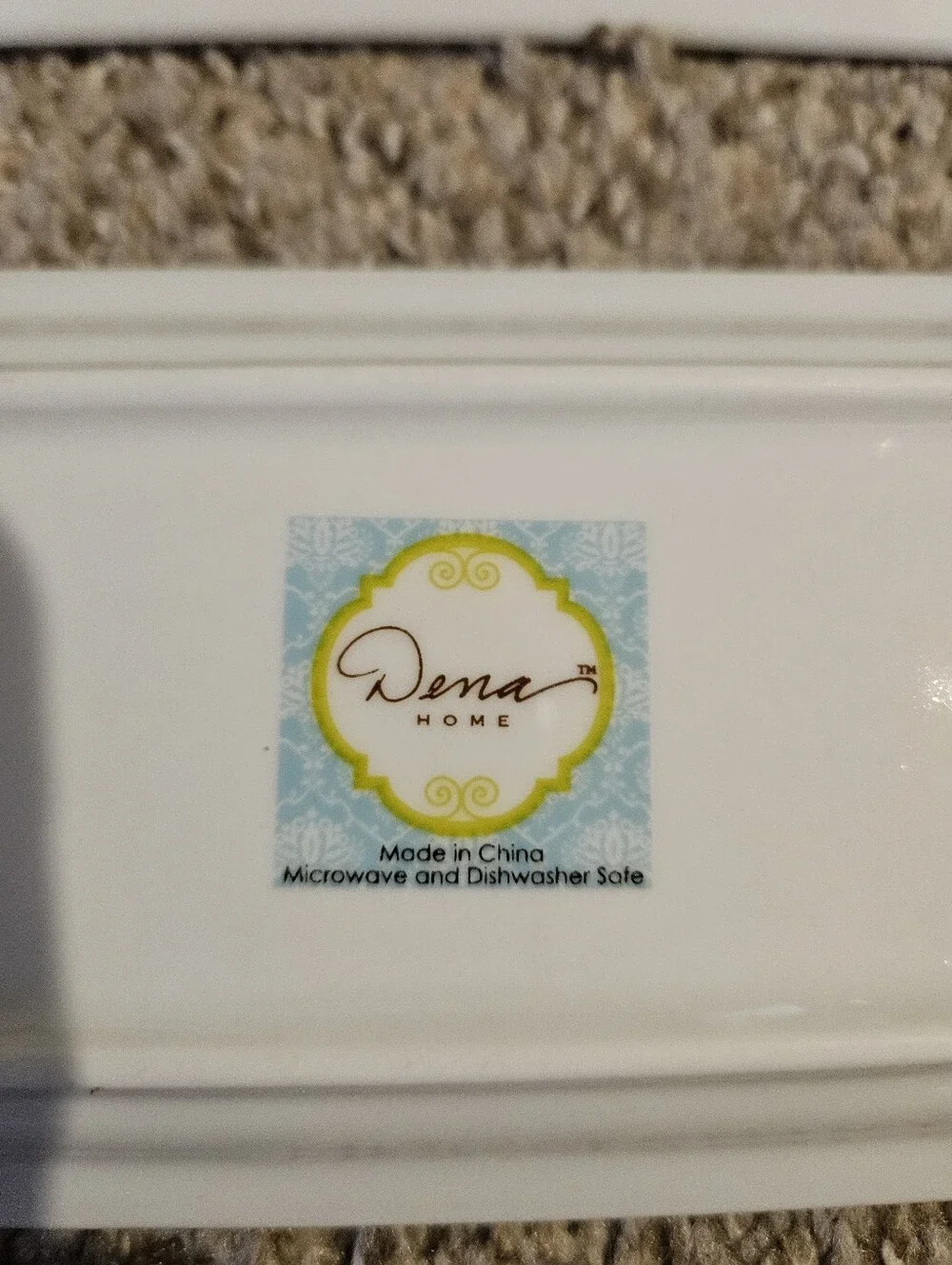 Dena Home Yellow & Light Blue Floral Ceramic Serving Trays - Set of 3